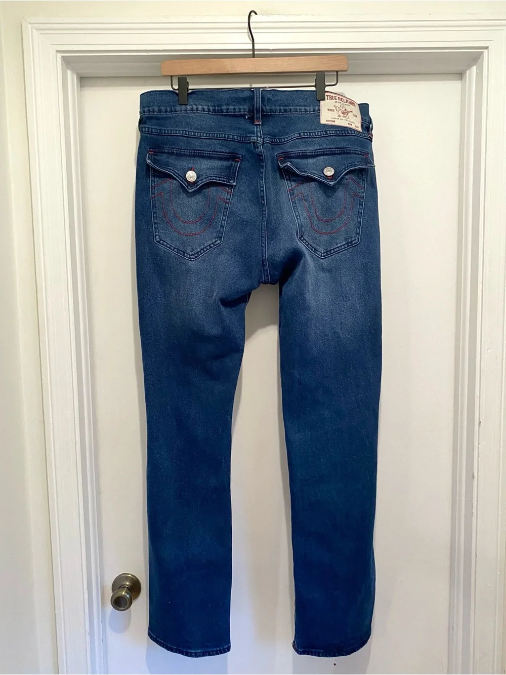 True Religion Ricky Relaxed Straight Men’s Jeans Size 34 Dark Wash